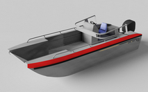 Rettungsboot Geräteträger in Transportstellung
