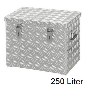 Aluminiumkiste 102 x 52,5 x 52cm (250 Liter) Aluminiumkiste 102 x 52,5 x 52cm (250 Liter)